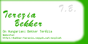 terezia bekker business card