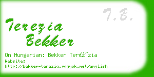 terezia bekker business card